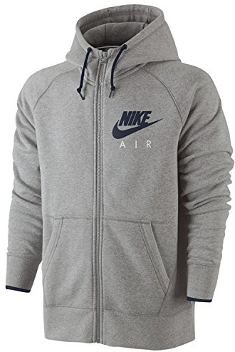Nike AW77 – Felpa con Cappuccio in Pile Full Zip Hoody, Uomo, AW77 Fleece Full Zip Hoody, Dunkelgrau Heidekraut/Obsidian, XL
