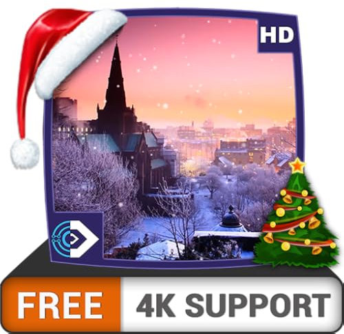 FREE Castle Snowfall HD - Enjoy the beautiful scenery on your HDR 4K TV, 8K TV and Fire Devices as a wallpaper, Decoration for Christmas Holidays, Theme for Mediation & Peace