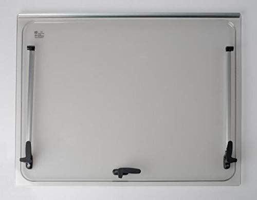 Vetro di ricambio 1268x484 per finestra camper Seitz 1300x550 - colore Grigio - compresi accessori