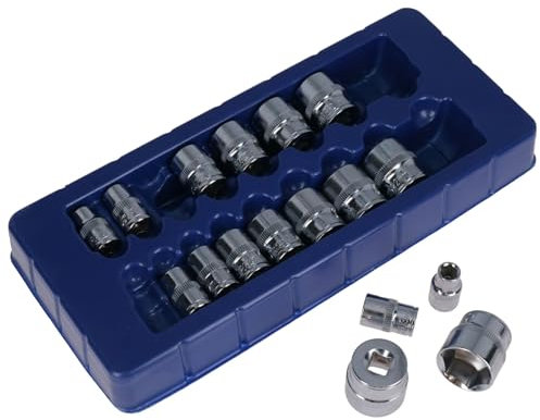 US PRO Professional 17 Piece 3/8 inch Drive 8-24mm Shallow Single Hex Socket Set