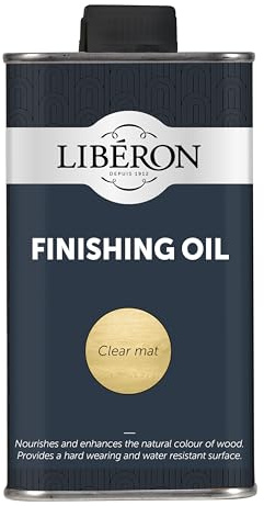 Libéron Finishing Oil for Worktops & Furniture, Clear, 250ml | Nourishes & enhances colour, Water, heat & food acid resistant, Hard-wearing finish, Ideal for kitchens & bathrooms
