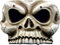 Demi-masque squelette adulte Halloween