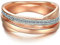 Trilani Damen-Wickelring Sterling Silber rosévergoldet Zirkonia weiß im Brillantschliff - Ehering Trauring Ring Zirkonia roségold
