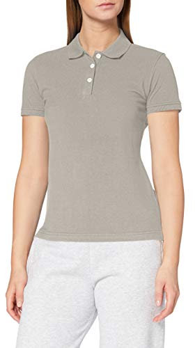 CliQue Damen Regular Fit Poloshirt,Grey (Silver), 40 EU (Herstellergröße:Large)