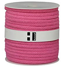 Hummelt® SilverLine-Rope Baumwollseil Baumwollkordel (H) 8mm 40m rosa auf Rolle