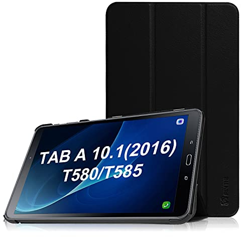 FINTIE Hülle für Samsung Galaxy Tab A 10.1 2016 - Ultra Schlank Superleicht Ständer Schutzhülle mit Auto Schlaf/Wach Funktion für Samsung Galaxy Tab A 10,1 Zoll T580N / T585N, Schwarz