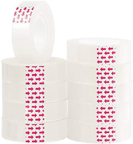 Packatape Cellotape 10 Clear Transparent Tape Rolls | 15mm x 33m | Sticky Tape | Ideal for Gift Wrap Christmas Birthday Home Office School