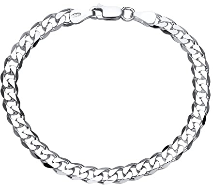 JEWLIX Panzerarmband 925 Silber 6mm Herrenarmband PA0060 (Länge: 23cm)