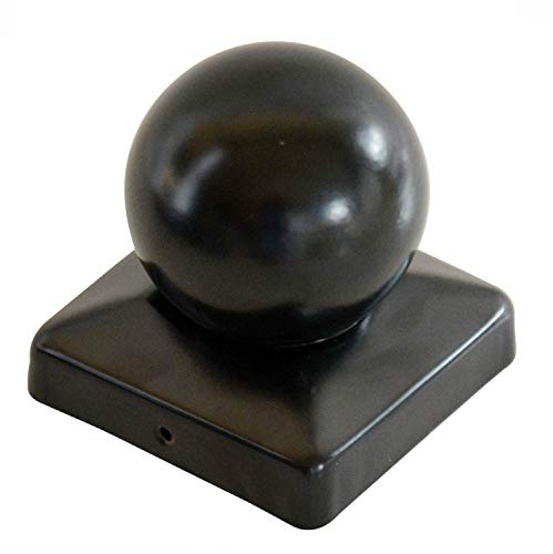 Pfostenkugel für Pfosten 9x9 cm, schwarz pulverbeschichtet