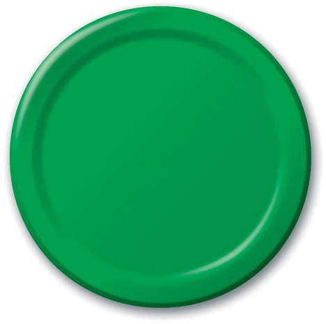 Creative Converting Touch of Color 24 Count Paper Banquet Plates, Emerald Green