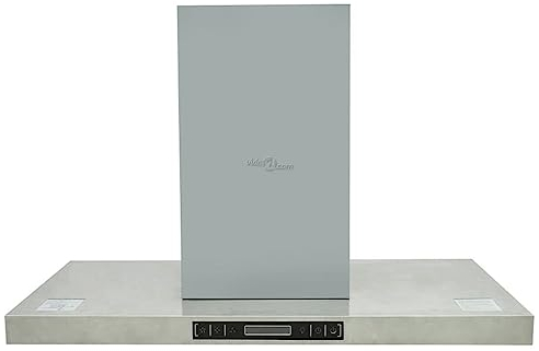 VidaXL K750-90 RVS 750 m³/h Isla Plata - Campana (750 m³/h, Canalizado, 65 dB, Isla, Plata, Acero inoxidable)