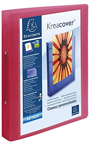 Exacompta - Réf. 54869E - 1 Classeur 2 anneaux 30mm polypropylène chromaline 10/10e Krea Cover - A4 maxi - Couleurs aléatoires