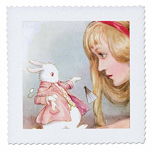 3dRose qs_164585_1 Quilt Quadratisch, Polyester, weiß, 10 x 10-inch