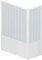 Box douche pour baignoire en PVC, modèle Nadia, avec ouverture centrale 70x140 CM Bianco