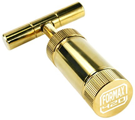 T Presse 8,9 cm Werkzeug T Pollen Press Heavy Duty Metall T Form, Spice Pollen Casual gold