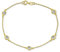 Bling Jewelry Élégant Délicat Cubic Zirconia CZ By The Yard Cheville Chaîne Lien Cheville Bracelet Pour Femmes Plaqué Or Jaune .925 Argent Sterling 9 Pouces
