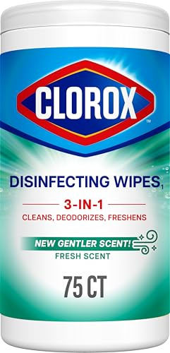 Clorox Fresh Scent Bleach Free Disinfecting Cleaning Wipes, 75 Count