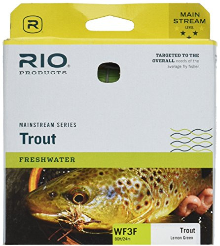 RIO Fly Fishing Brands 6-20740 80 ft. MainStream Floating Fly Line, Lemon Green