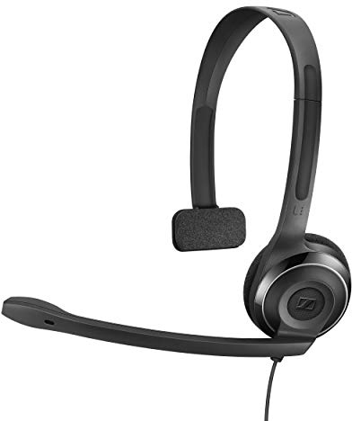 Sennheiser PC 7 USB - Lightweight On-Ear Single-Sided Headset - Wired - Passive Noise-Cancelling Microphone for Internet Telephony and E-Learners - Mac, PC, and Laptop Connectivity