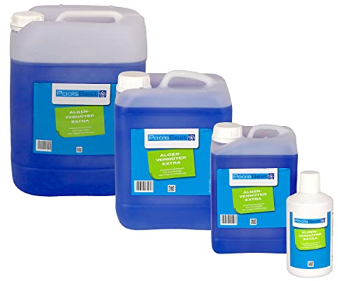PoolsBest Algenverhüter extra 10L I schaumfreier Algenvernichter für Pool I hochdosiertes Algenmittel zur Wasserpflege- & Reinigung I Poolreiniger mit Klareffekt gegen grünes Wasser im Pool