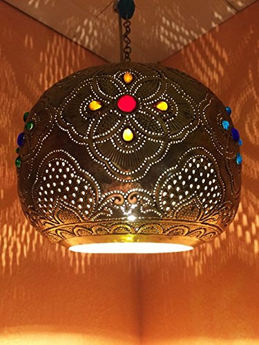 Marrakesch Orient & Mediterran Interior Arabische Lampe Ishraq goldfarbig