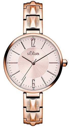 s.Oliver Damen-Armbanduhr Analog Quarz Edelstahl SO-3090-MQ
