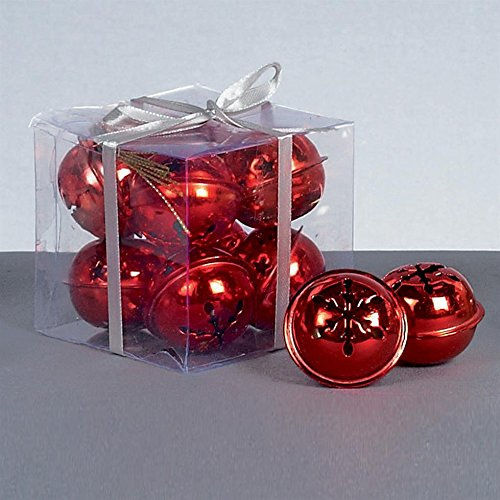 Premier Decorations Snowflake Jingle Bells, Red, 8cm x 4cm AC145021R
