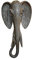 Design Toscano Sculpture murale masque d’éléphant des savanes, multicolore