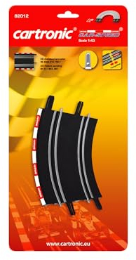 Cartronic Car-Speed Looping 45°, 2-spurig (2 Looping Schienen), Maßstab 1:43 - Zubehör für Cartronic Car-Speed Autorennbahn - für Kinder ab 6 Jahren