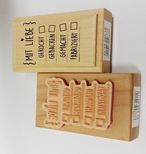 Heyda Motivestempel Mit Liebe...gekocht gebacken gemacht fabriziert