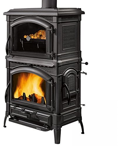 LA NORDICA Stufa a Legna Isotta Forno Potenza Termica 11.5 kW 330 m3 Riscaldabili Colore Antracite