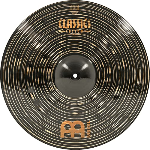 Meinl Classics Custom Dark 19 pollici (48,26cm) piatto Crash per batteria - Bronzo B10, Finitura scura, Prodotto in Germania (CC19DAC)