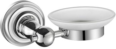 iBathUK Georgina Porte-Savon Rond en Acier Inoxydable pour Douche, Salle de Bain, Baignoire, Cuisine