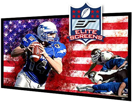 Elite Screens 100 Wall Mount Fixed Frame Projector Screen Diagonal 16:9, 8K/4K Ultra Hd Ready, Aluminum Frame, Projection Screen for Indoor Home Movie Theater Cinema, SF100HW2, CineWhite 1.3 Gain