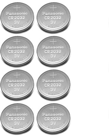 Panasonic CR2032 3V Lithium Coin Battery (Pack of 8)