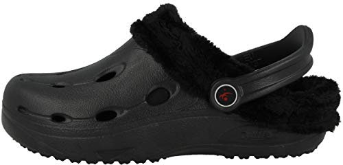 chung shi Unisex Dux Winter Clogs, Schwarz/Schwarz, 43 EU (XL)