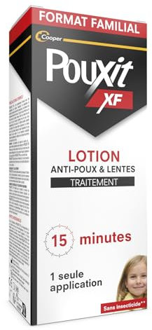 Pouxit - XF - Lotion anti-poux et lentes - Traitement en 1 seule application de 15 minutes - Dès 6 mois - 200 ml