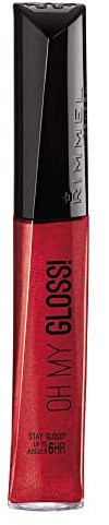 Rimmel London Oh My Gloss! Lip Gloss, 52 Rebel Red, 6.5 ml