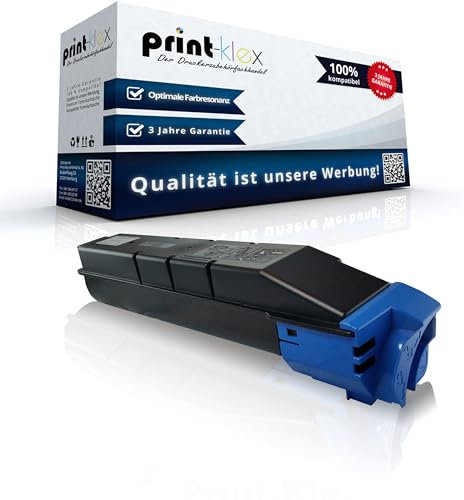 Print-Klex Tonerkartusche kompatibel für Kyocera TASKalfa 4550 ci TASKalfa 4550 cig TASKalfa 4551 ci TASKalfa 5550 ci TASKalfa 5550 cig TASKalfa 5551 ci TK8505 TK8505C TK-8505 Cyan Blau-Eco Line Serie