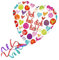 Amscan 3286701 - Standard Folienballon Ich hab dich lieb, circa 43 cm, Heliumballon, Muttertag