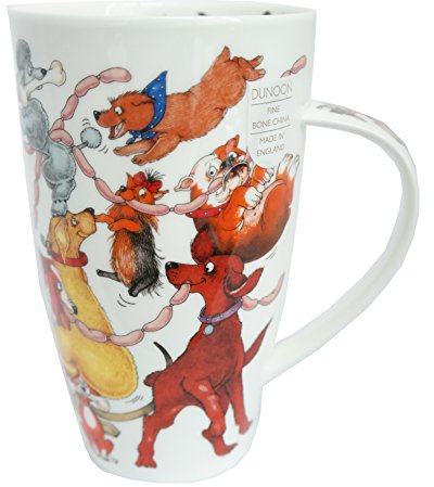 Dunoon Henley Tasse en porcelaine fine Motif chiens 600 ml