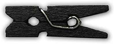 LWR CRAFTS Mini pinces à linge en bois 15 couleurs 100 par paquet 1 2,5 cm (noir)