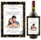 Personalised Elegant Gold Swirls Wine/Champagne Bottle Photo Label ~ Wedding Day Favours Gift Idea N36