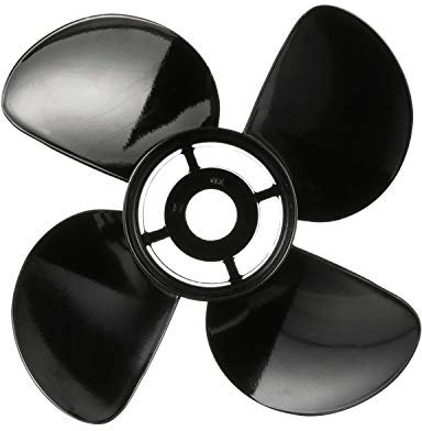 Quicksilver Nemesis Propeller aus Aluminium mit 4 Klingen, 35,6 cm Durchmesser x 48,3 cm Teilung, rechte Hand