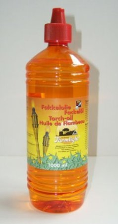 Hillfield Gartenfackeln Natur- oder Mahagonifarben sowie Fackelöl, versch. Grössen und Mengen exklusiv (2 Liter Fackelöl)