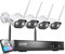 ZOSI 3MP Kit de Cámara de Vigilancia WiFi 2K 8CH H.265+ NVR con Cámara de Seguridad Exterior, Visión Nocturna, Alarma de Movimiento, 4pcs C302 con NVR