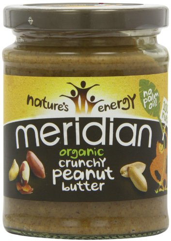 MERIDIAN FOODS - No GM Soya Organic Peanut Butter Crunchy 100% Nuts 280g