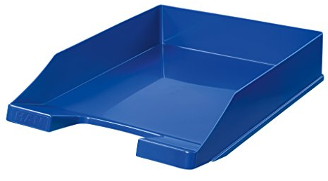 HAN Briefablage Klassik, 10 STÜCK Schreibtisch Organizer, Bürobedarf, Ablagefächer, Büromaterial, Briefkorb, Dokumentenablage, bis Format A4/C4, 1027-X-14, blau