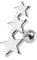 Piercingfaktor Piercing Ohr aus Chirurgenstahl Helix Tragus Ohrpiercing Stab Kugel Cartilage Knorpel Barbell Stecker 3 Stern Silber