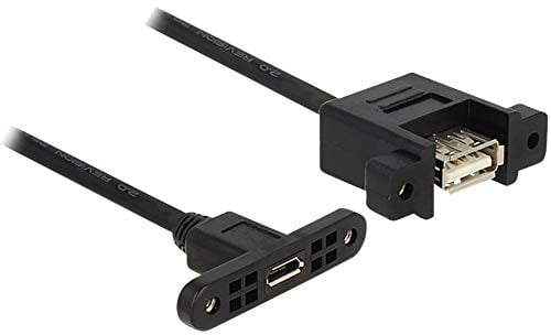 DeLOCK USB 2.0 Micro-B/A, 0.25m câble USB 0,25 m Micro-USB B USB A Noir